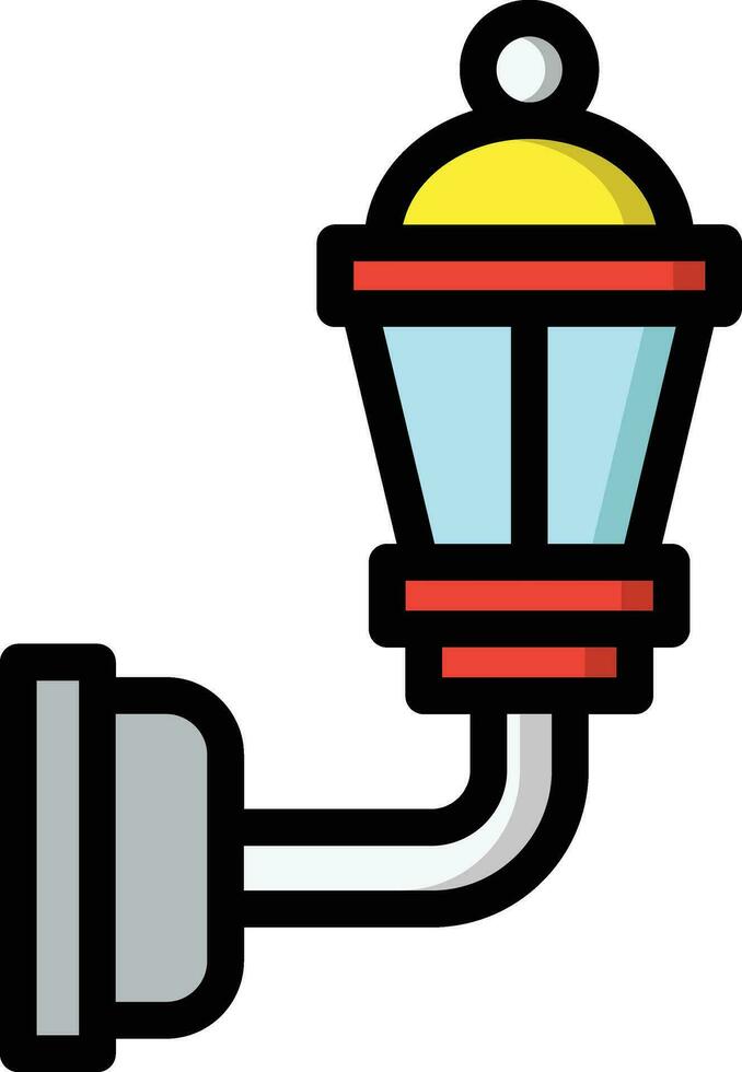 vägg lampa vektor ikon design illustration