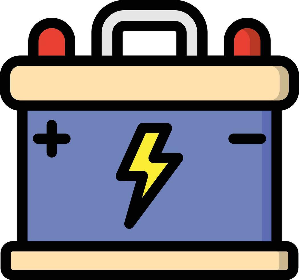 Batterie-Vektor-Icon-Design-Illustration vektor