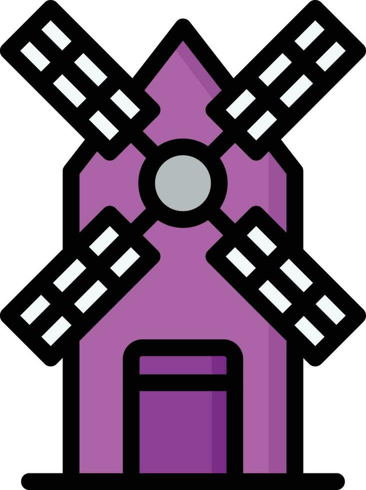 Windmühle Vektor Symbol Design Illustration