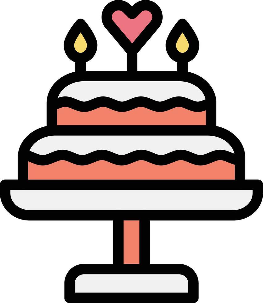 Kuchen-Vektor-Icon-Design-Illustration vektor