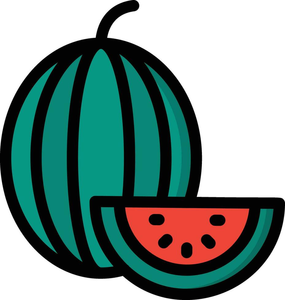 Wassermelone-Vektor-Icon-Design-Illustration vektor