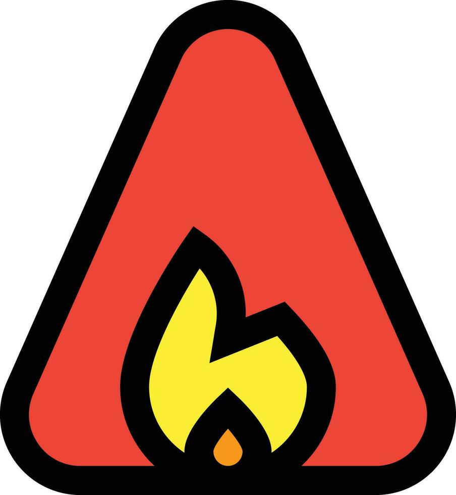 Feuer Warnung Vektor Symbol Design Illustration