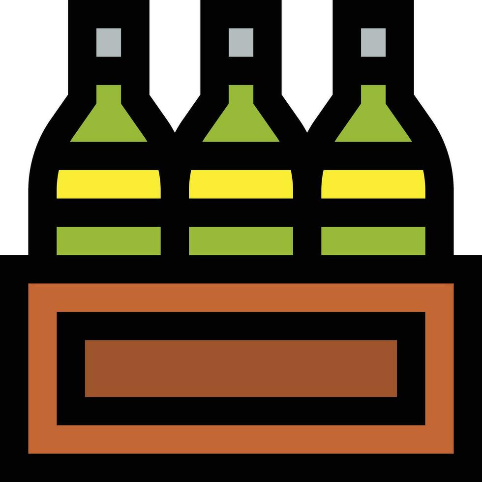 Wein Box Vektor Symbol Design Illustration