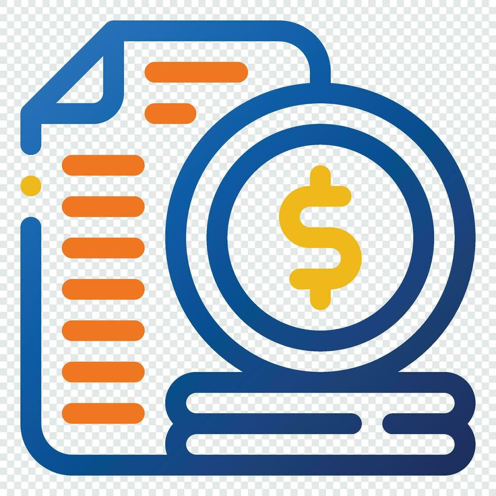 Budget Symbol. Digital Marketing Konzept. Gliederung Farbe Symbol vektor