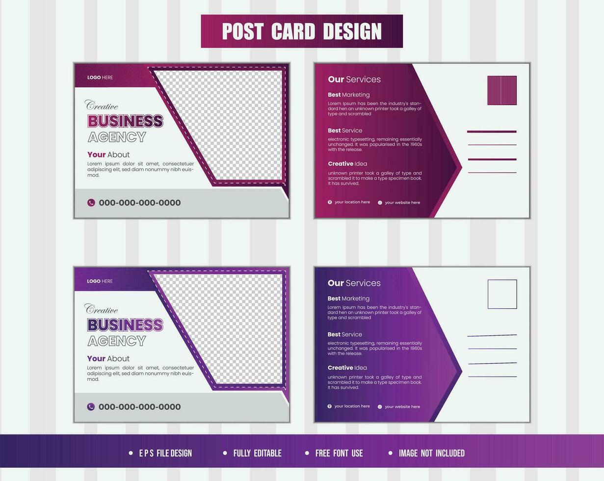 Vektor korporativ Digital Geschäft Postkarte Vorlage mit geometrisch Form.