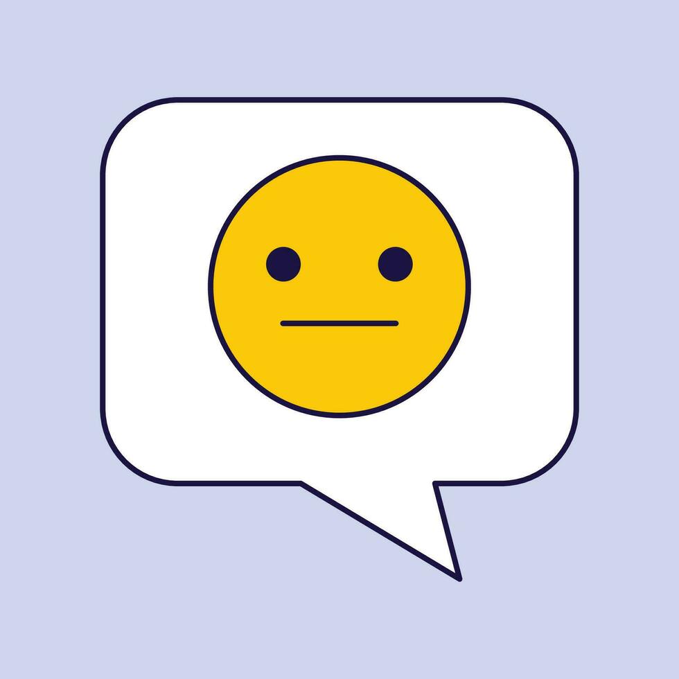 vektor respons uttryckssymbol emoji smiley ikon i chatt bubblor