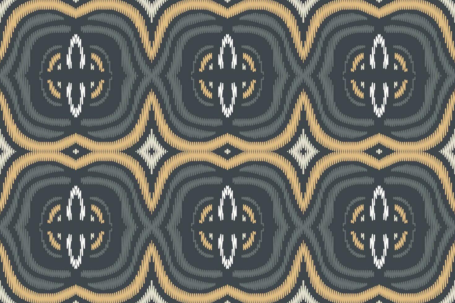 ikat damast- paisley broderi bakgrund. ikat damast- geometrisk etnisk orientalisk mönster traditionell. ikat aztec stil abstrakt design för skriva ut textur, tyg, saree, sari, matta. vektor