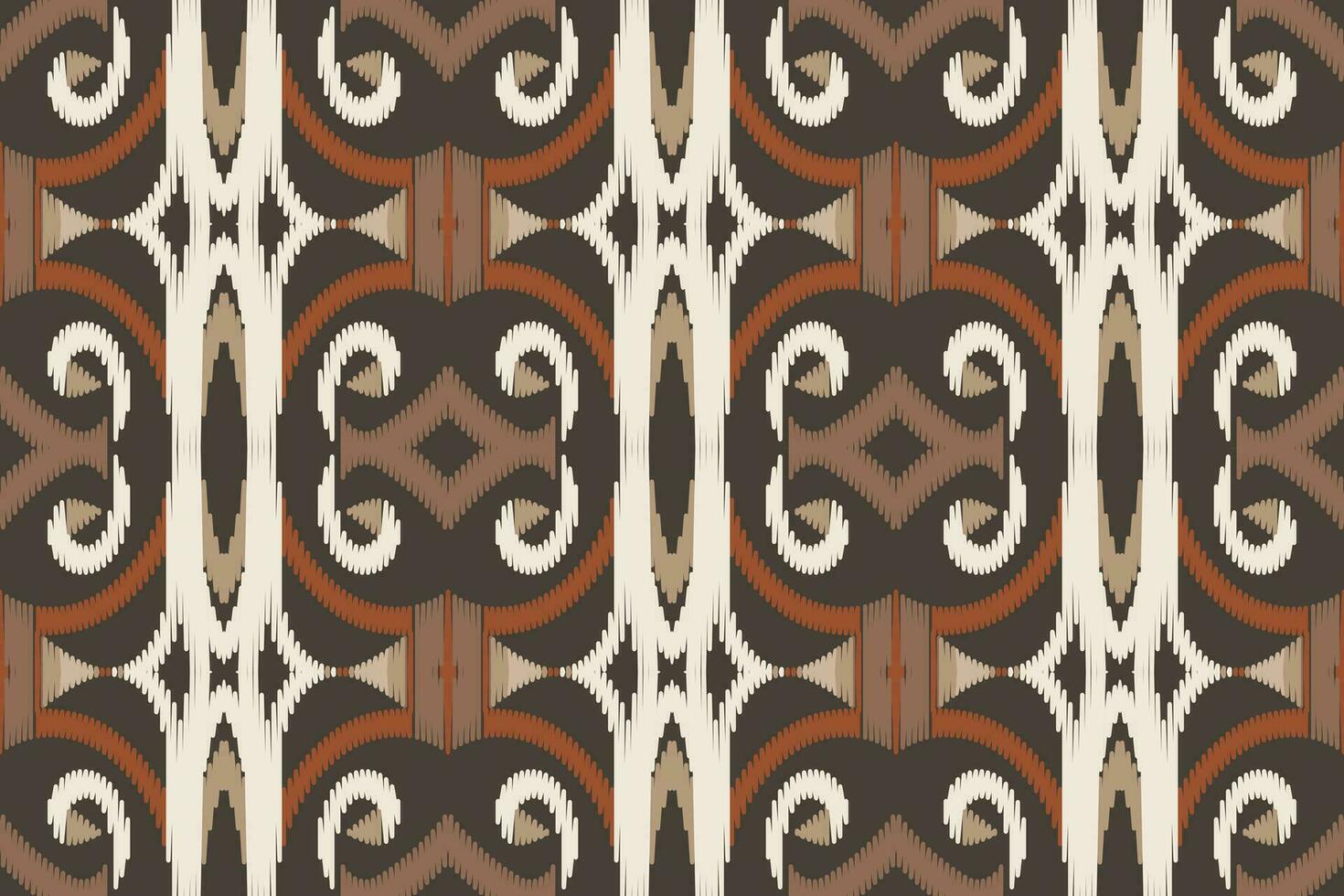 Ikat nahtlos Muster Stickerei Hintergrund. Ikat Damast geometrisch ethnisch orientalisch Muster traditionell.aztekisch Stil abstrakt Vektor Design zum Textur, Stoff, Kleidung, Verpackung, Sarong.