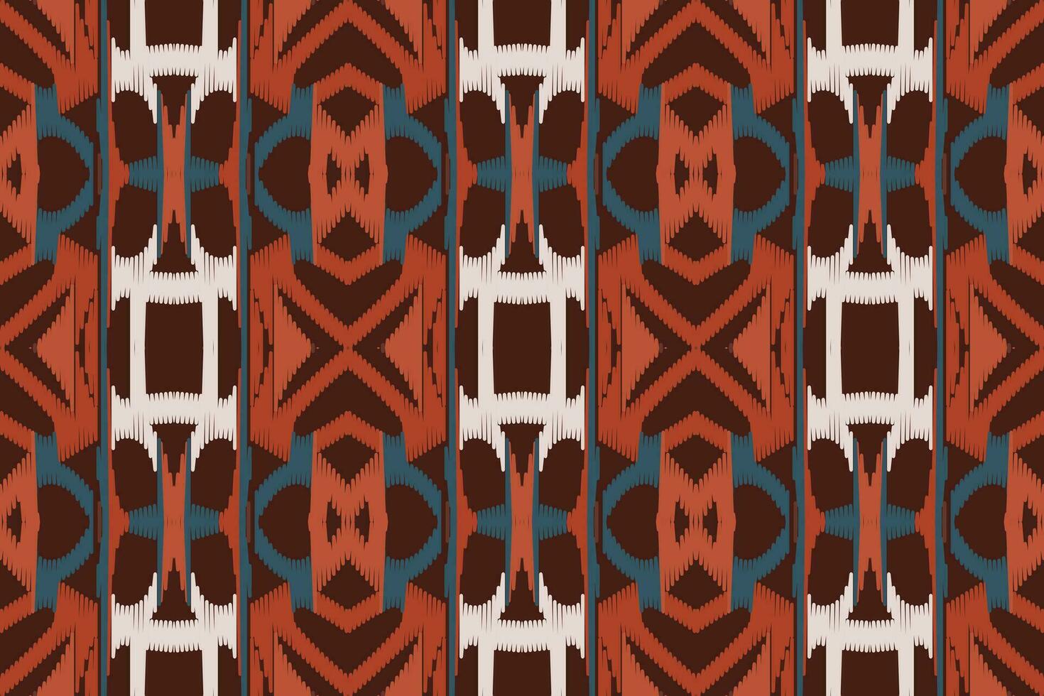 ikat sömlös mönster broderi bakgrund. ikat rand geometrisk etnisk orientalisk mönster traditionell. ikat aztec stil abstrakt design för skriva ut textur, tyg, saree, sari, matta. vektor