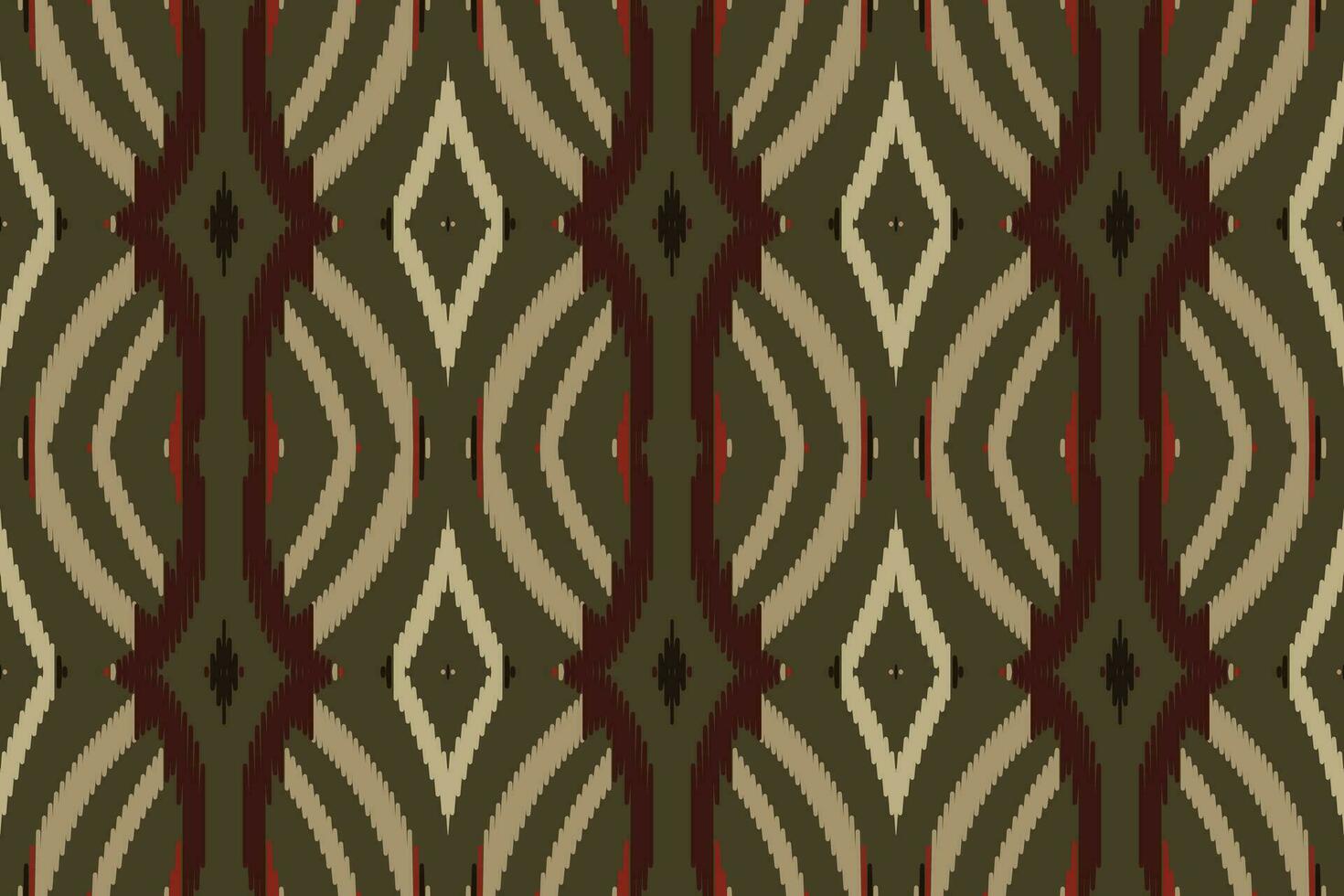 Ikat Stoff Paisley Stickerei Hintergrund. Ikat Chevron geometrisch ethnisch orientalisch Muster traditionell. Ikat aztekisch Stil abstrakt Design zum drucken Textur, Stoff, Saree, Sari, Teppich. vektor