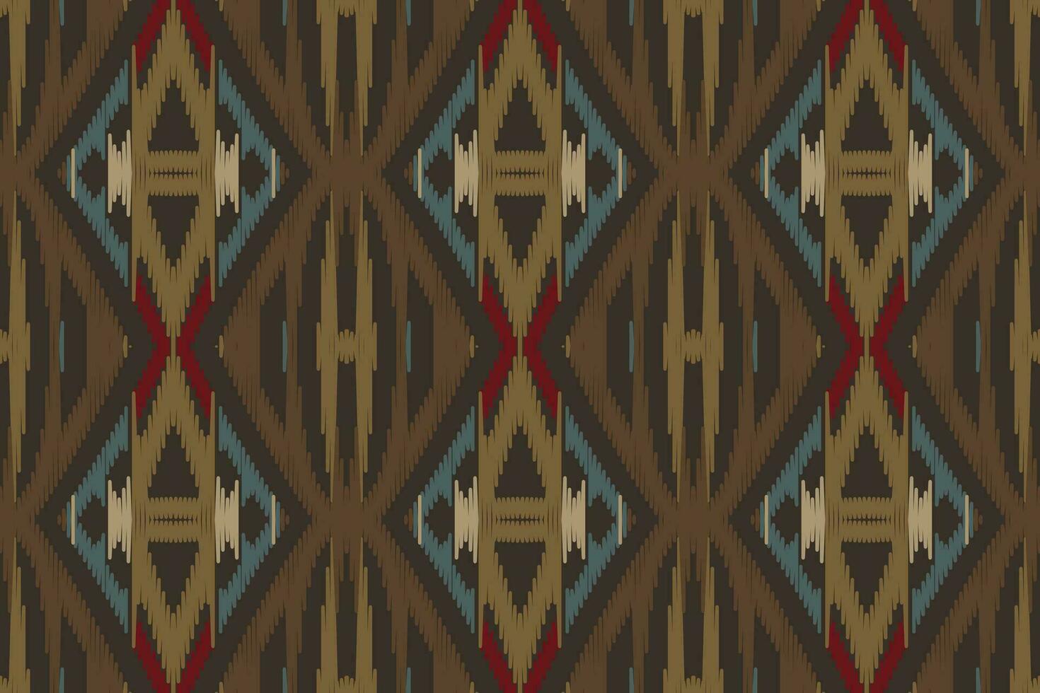 Motiv Ikat nahtlos Muster Stickerei Hintergrund. Ikat Vektor geometrisch ethnisch orientalisch Muster traditionell.aztekisch Stil abstrakt Vektor Design zum Textur, Stoff, Kleidung, Verpackung, Sarong.