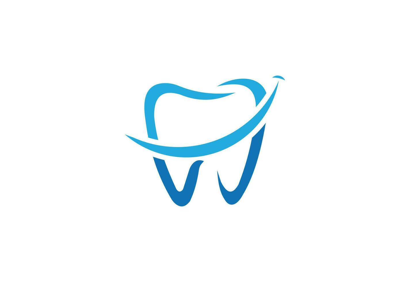 kreativ Dental Klinik Logo Vektor. abstrakt Dental Symbol Symbol vektor