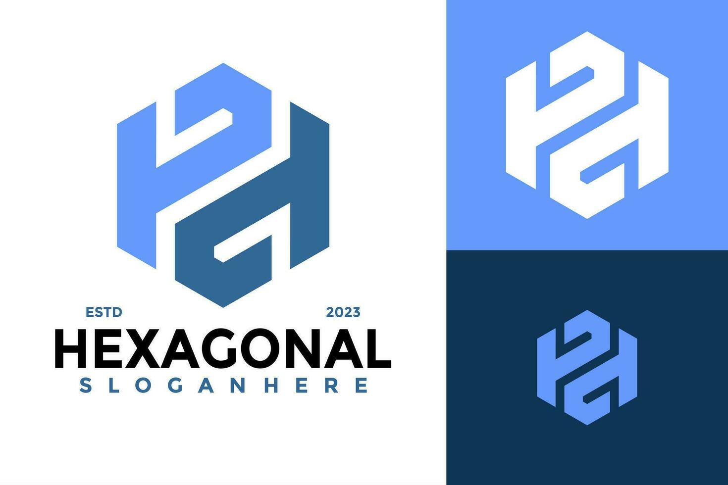 hexagonal brev p och d monogram logotyp design vektor symbol ikon illustration