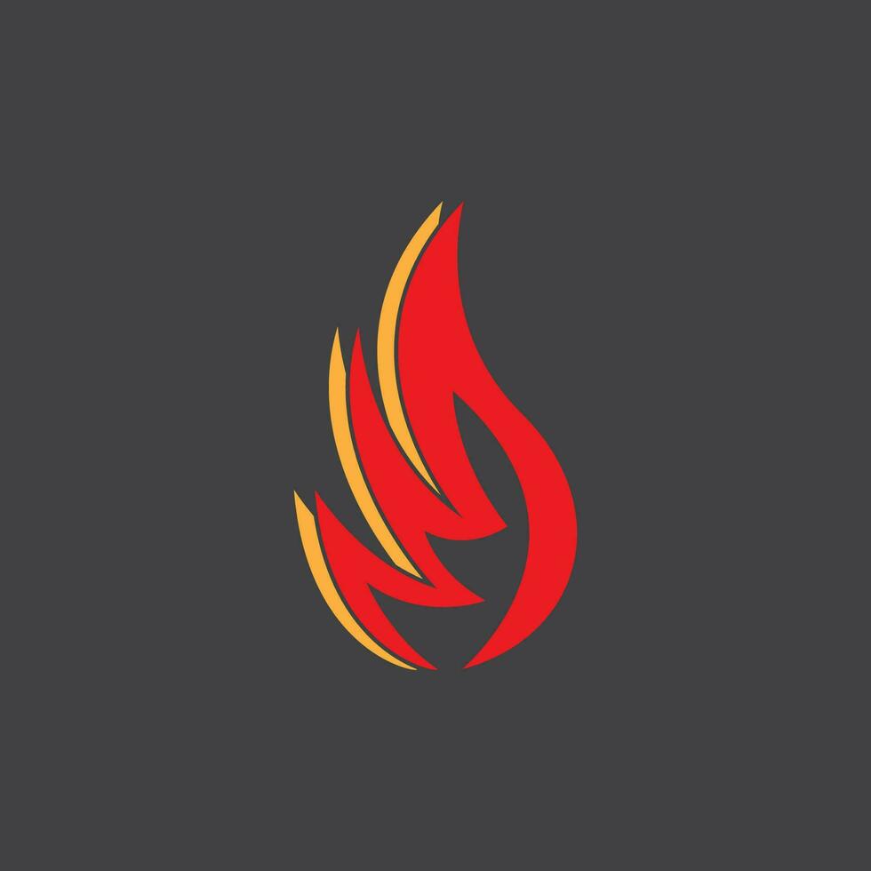 Feuer Flamme Logo Vektor Vorlage Illustration