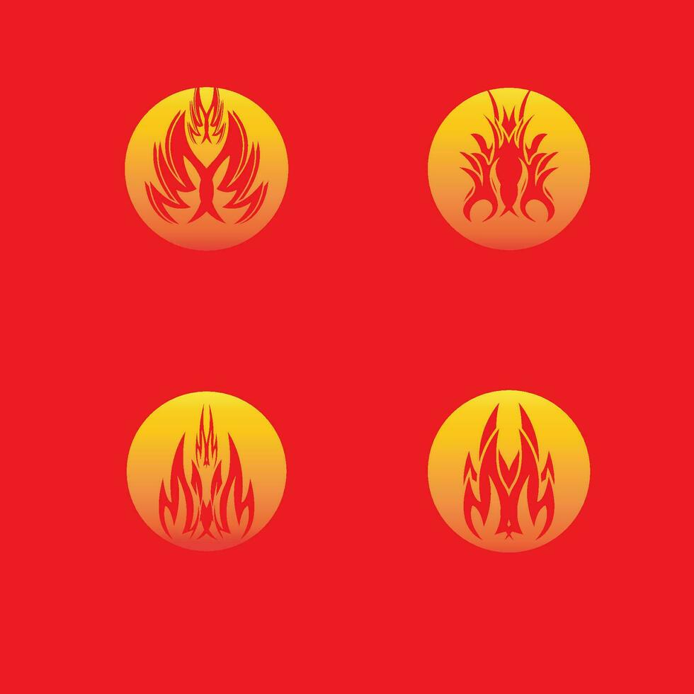 Feuer Flamme Logo Vektor Vorlage Illustration