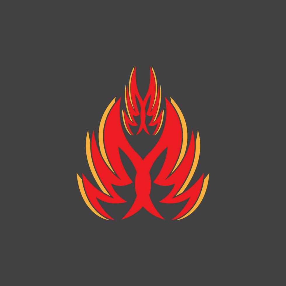 Feuer Flamme Logo Vektor Vorlage Illustration