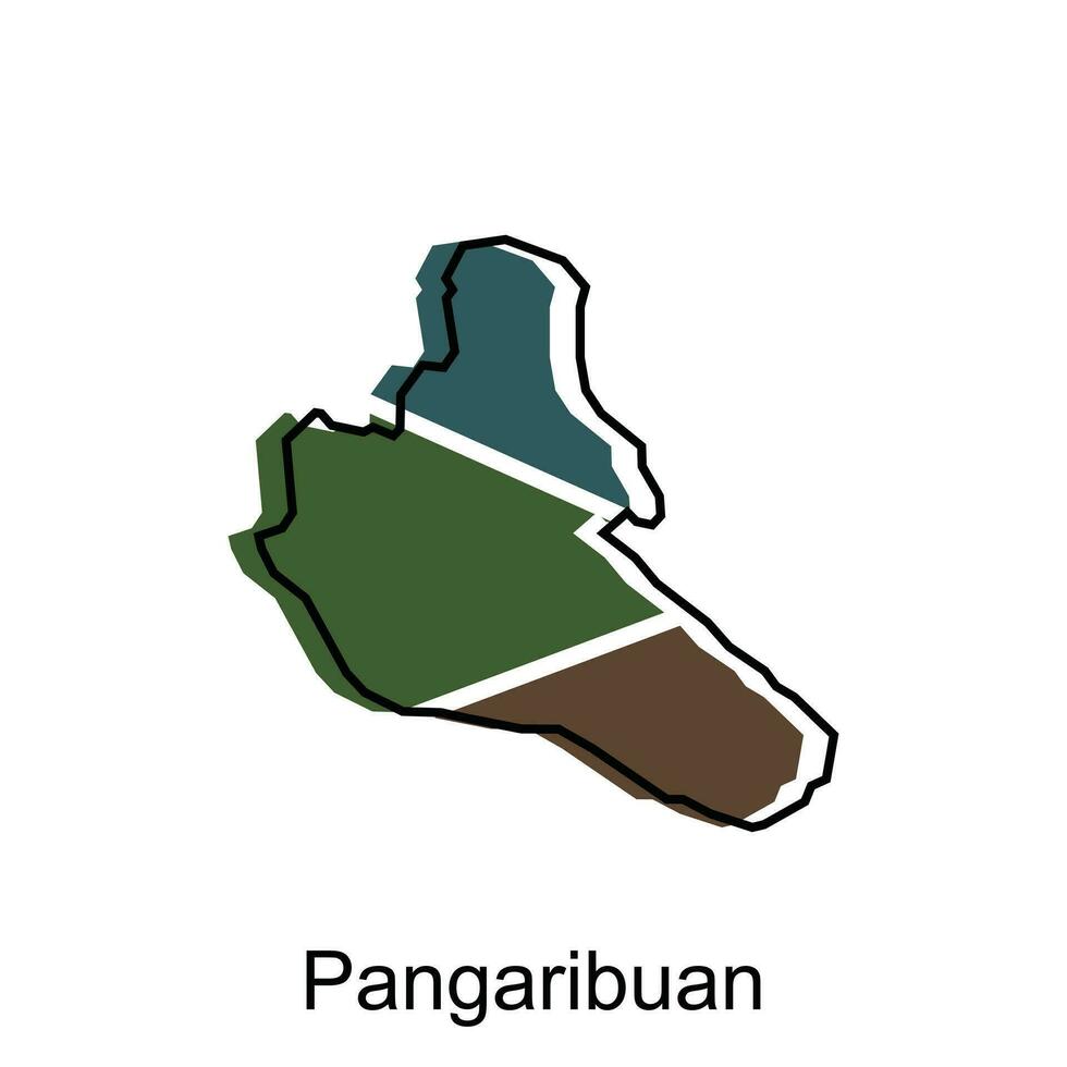 Karte Stadt von pangaribuan Illustration Design, Welt Karte International Vektor Vorlage, geeignet zum Ihre Unternehmen