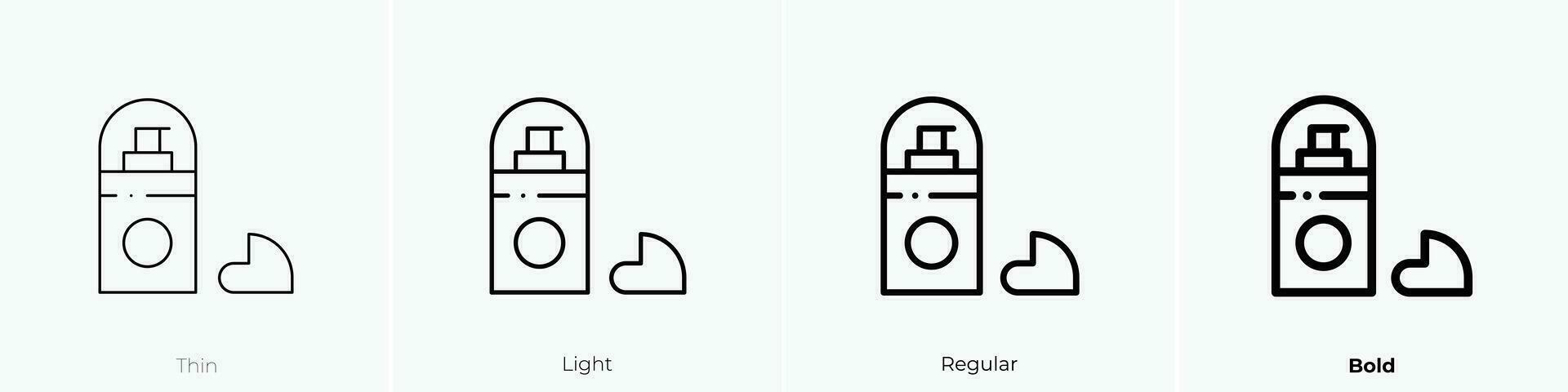 Rasieren Symbol. dünn, Licht, regulär und Fett gedruckt Stil Design isoliert auf Weiß Hintergrund vektor