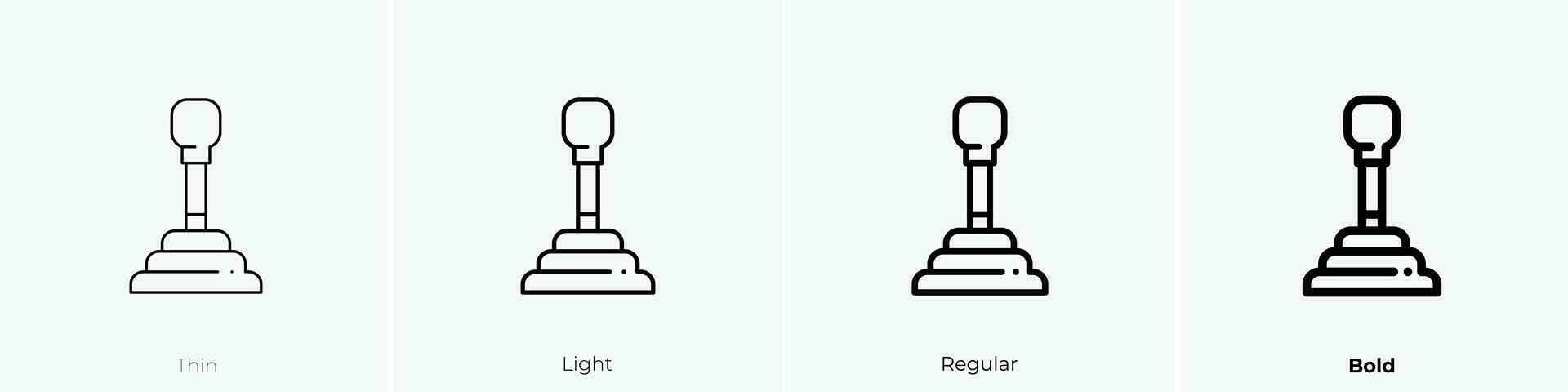 Schalthebel Symbol. dünn, Licht, regulär und Fett gedruckt Stil Design isoliert auf Weiß Hintergrund vektor