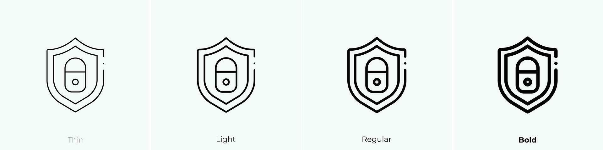 Schild Symbol. dünn, Licht, regulär und Fett gedruckt Stil Design isoliert auf Weiß Hintergrund vektor