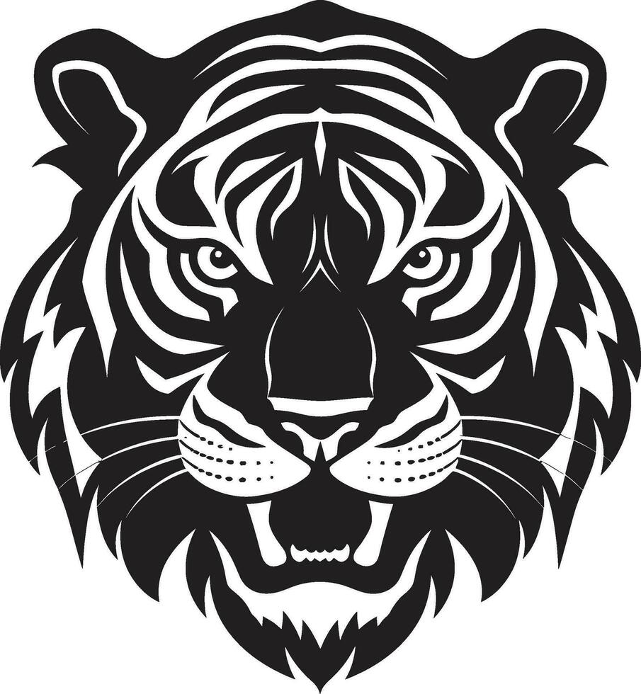 Vektor Tiger Streifen im Detail bunt Tiger Porträt im Vektor