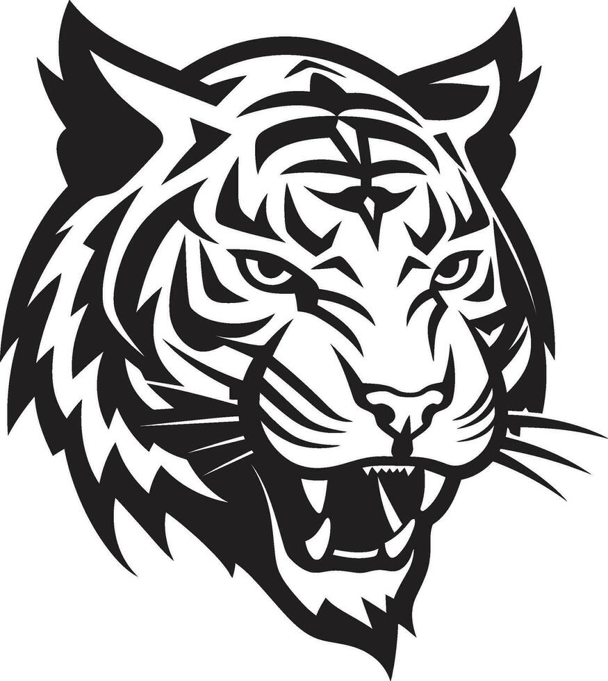 overkligt tiger skönhet i vektor form tiger tatuering design i vektor