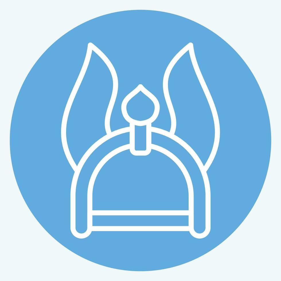 Symbol Helm 2. verbunden zu keltisch Symbol. Blau Augen Stil. einfach Design editierbar. einfach Illustration vektor