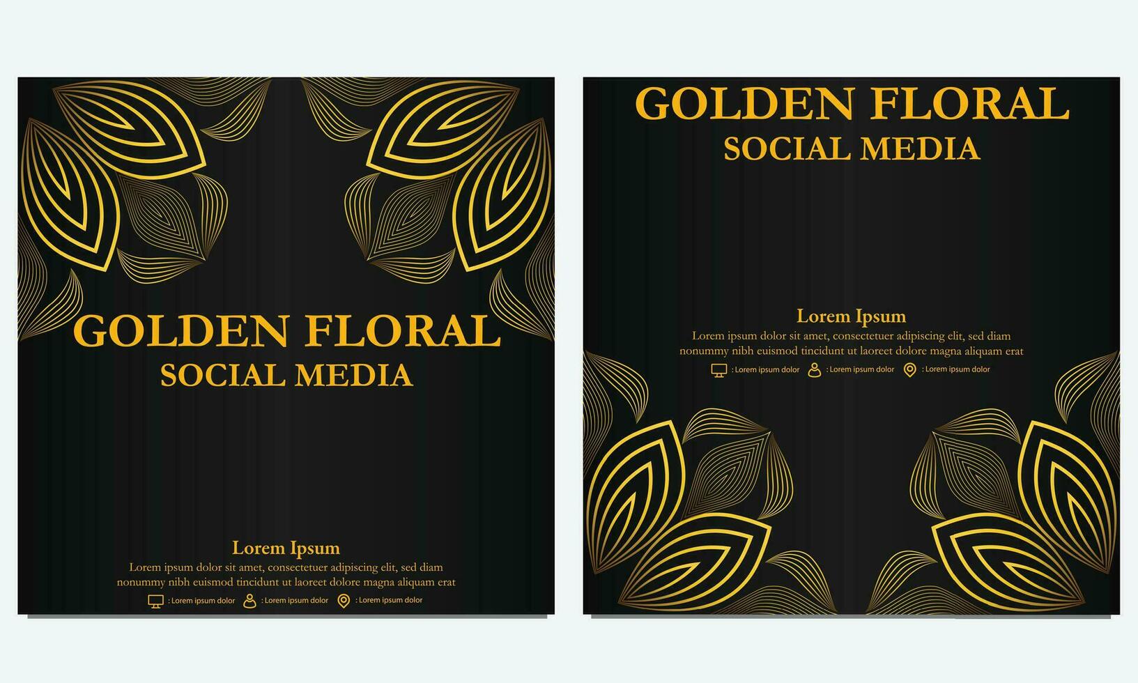 Luxus Blumen- Sozial Medien Vorlage. geeignet zum Sozial Medien Post, Netz Banner, Startseite und Karte vektor