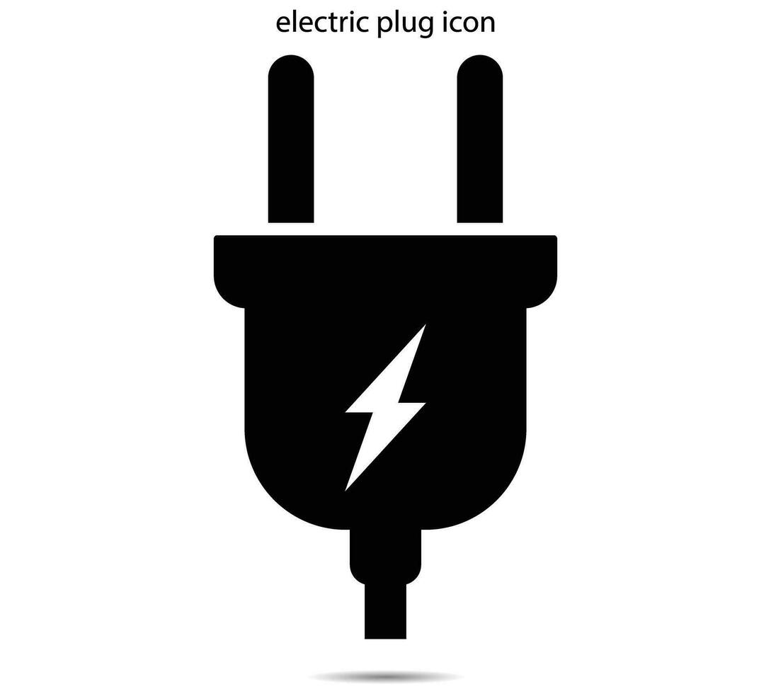 elektrisk plugg ikon, vektor illustration