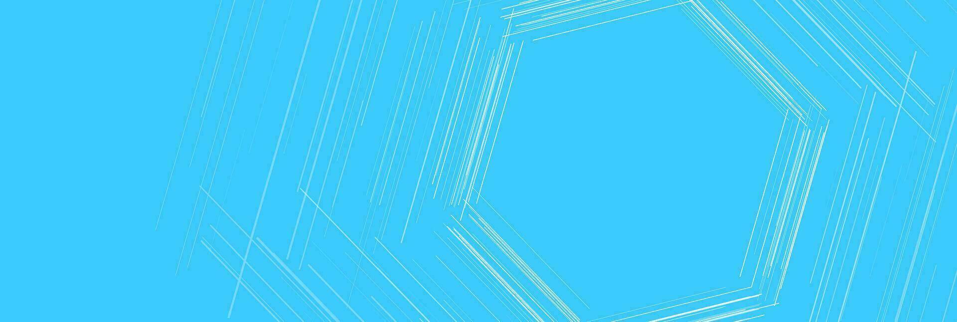 Blau sechseckig linear abstrakt futuristisch Technik Hintergrund vektor