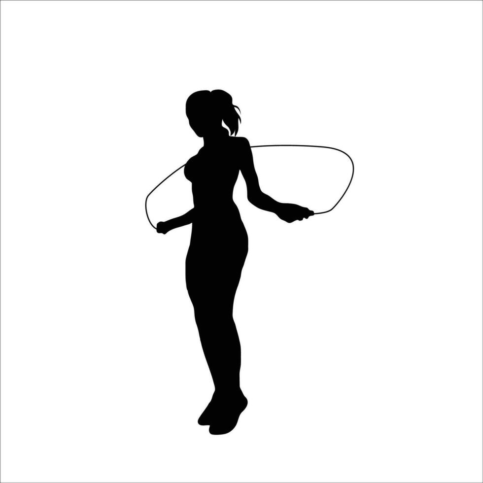 girll Turnen Silhouette vektor