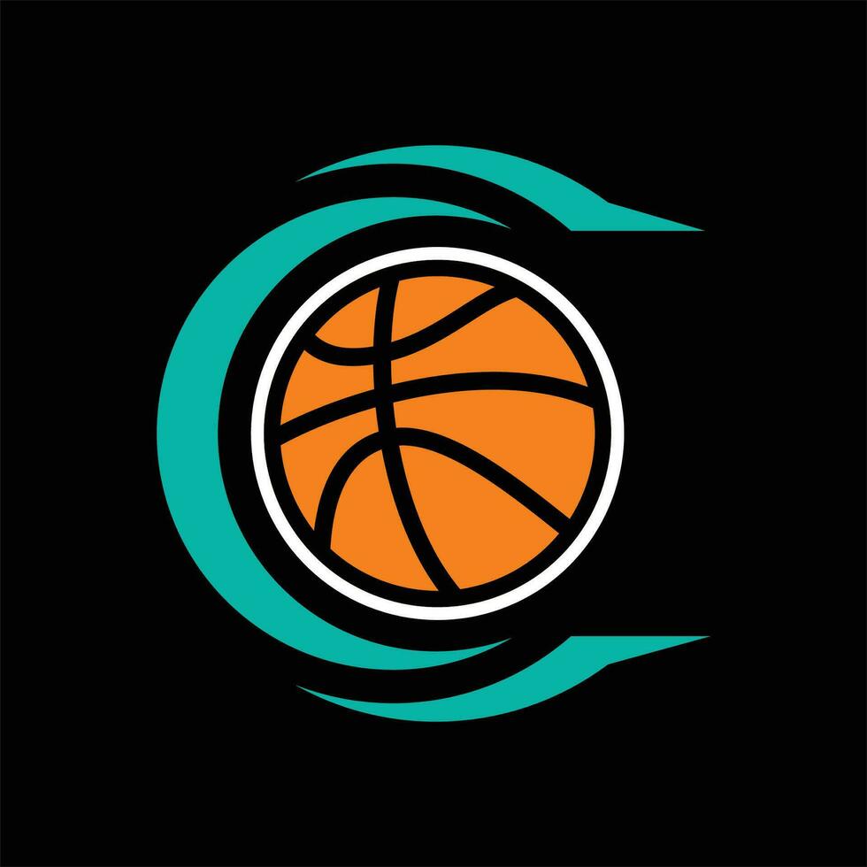 basketboll logotyp mall, basketboll logotyp element vektor