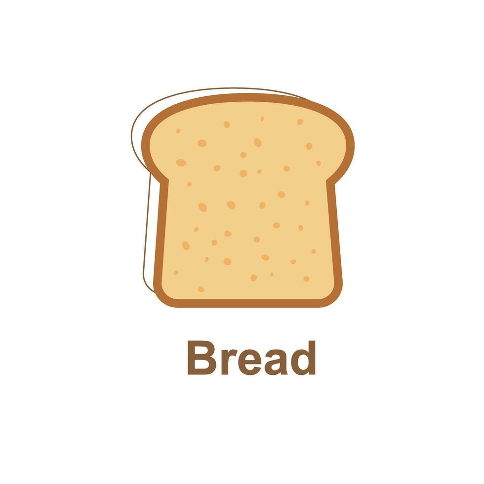 Brot-Vektor. Brot-Symbol. Hintergrund. Freiraum für Text. Brot-Logo-Design. Brottoast für Sandwich. vektor