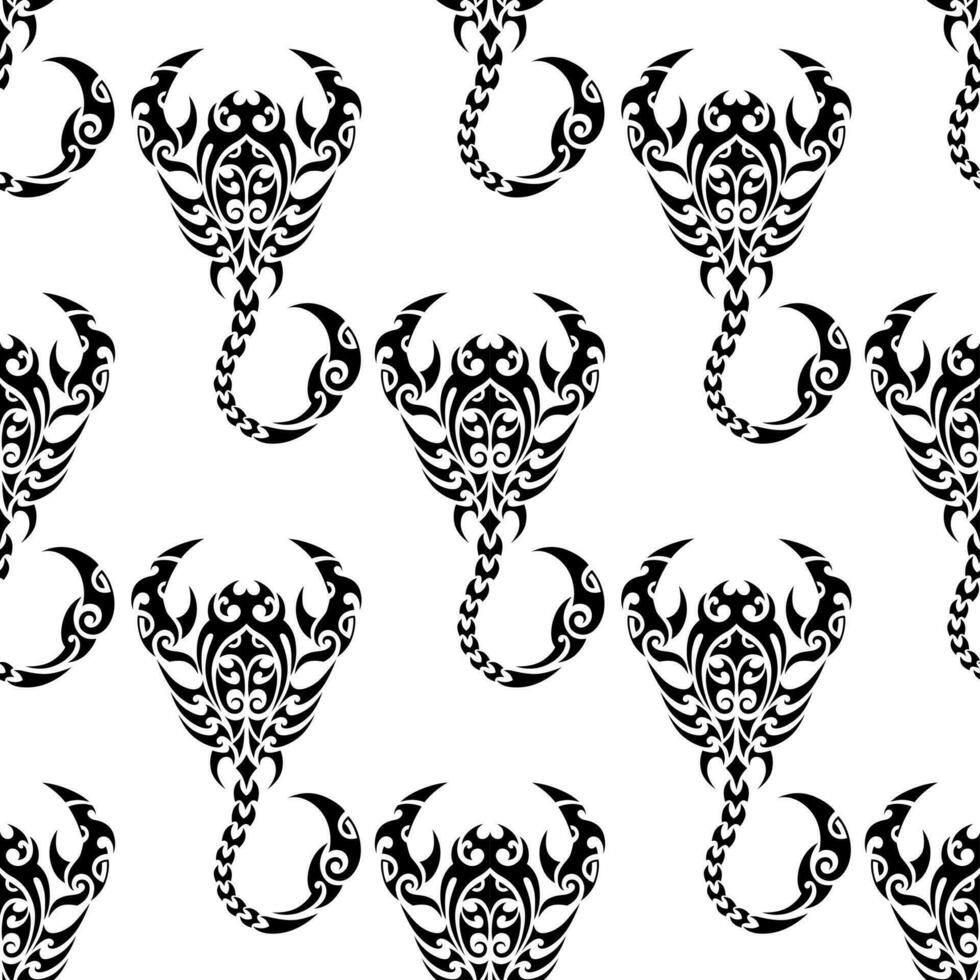 Skorpion. nahtlos Muster Design mit Skorpion. Tierkreis Symbol. Astrologie Zeichen, Stier Vektor Gliederung Abbildung