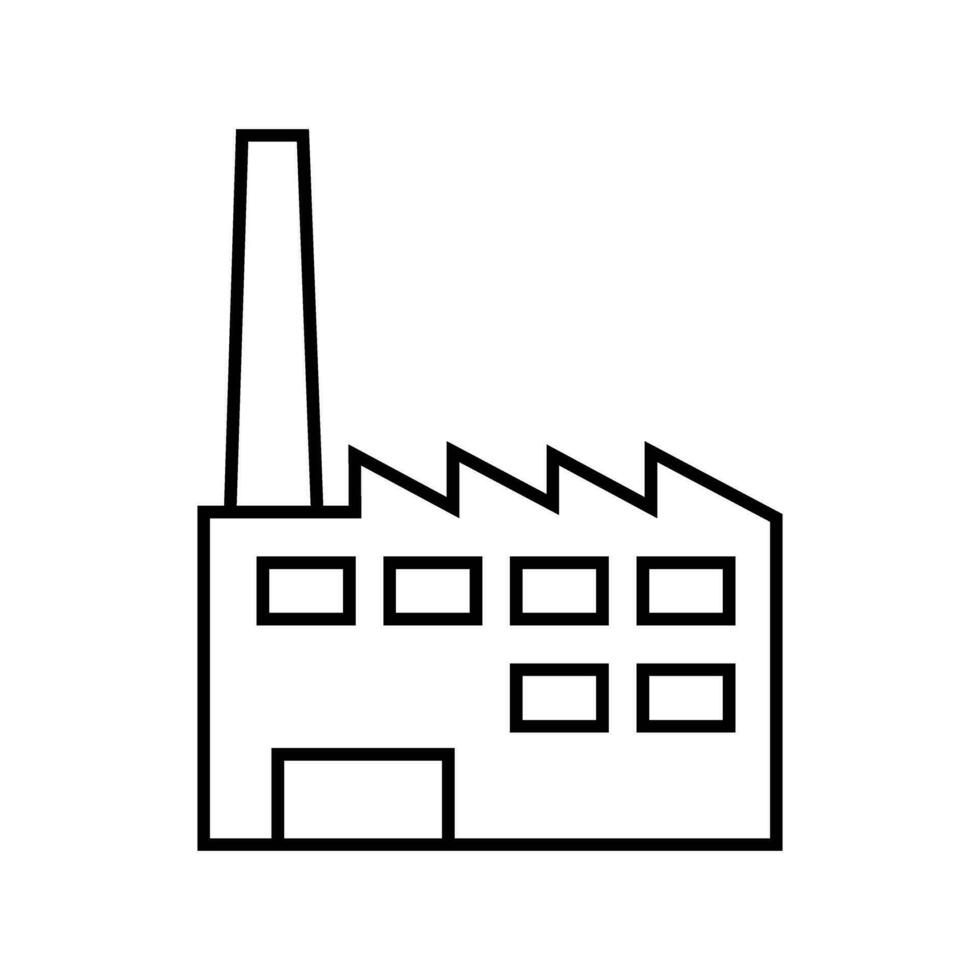 fabrik ikon vektor. produktioner illustration tecken. tillverkning symbol. industri logotyp. vektor