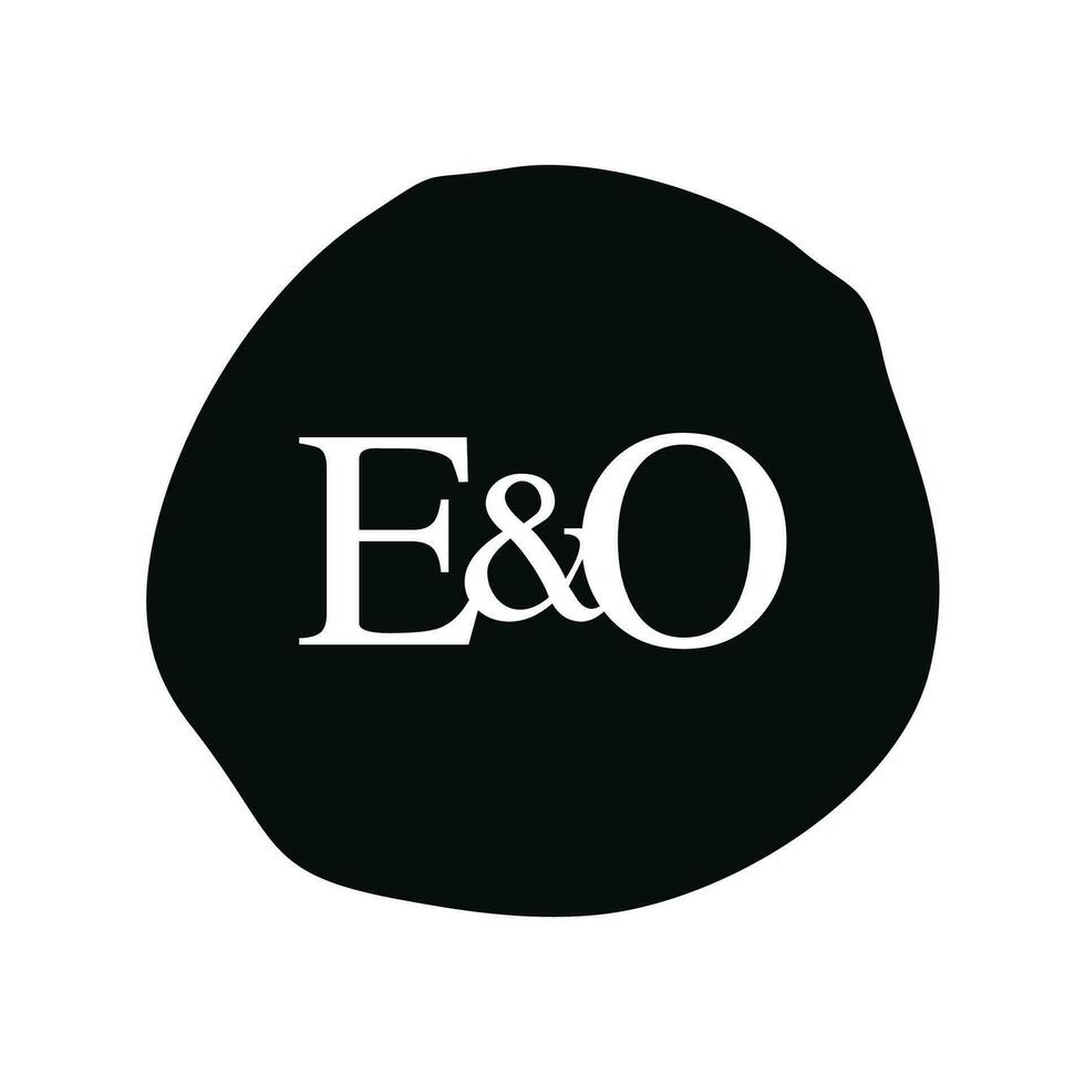 eo första logotyp brev borsta monogram företag vektor