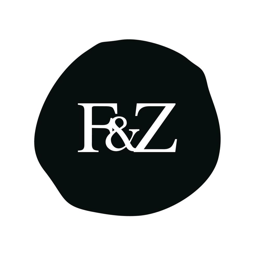 fz Initiale Logo Brief Bürste Monogramm Firma vektor