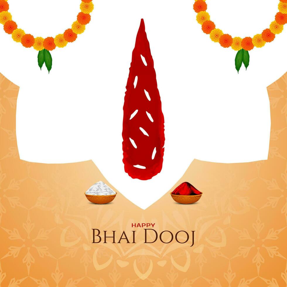 Lycklig bhai dooj traditionell indisk festival firande bakgrund vektor