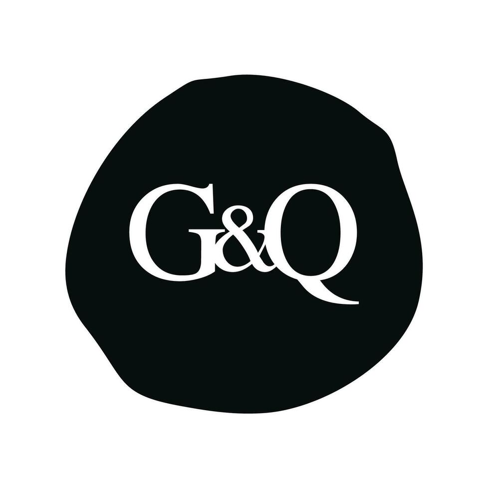 gq Initiale Logo Brief Bürste Monogramm Firma vektor