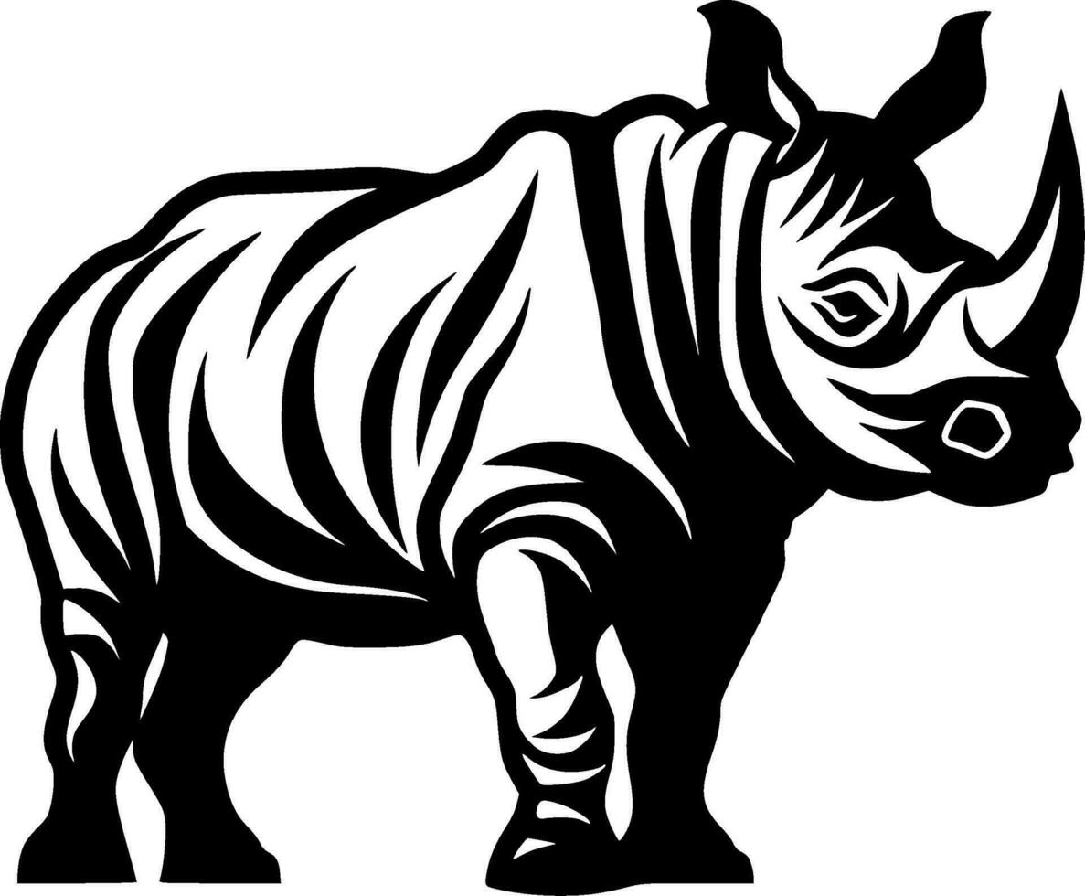 Nashorn - - minimalistisch und eben Logo - - Vektor Illustration