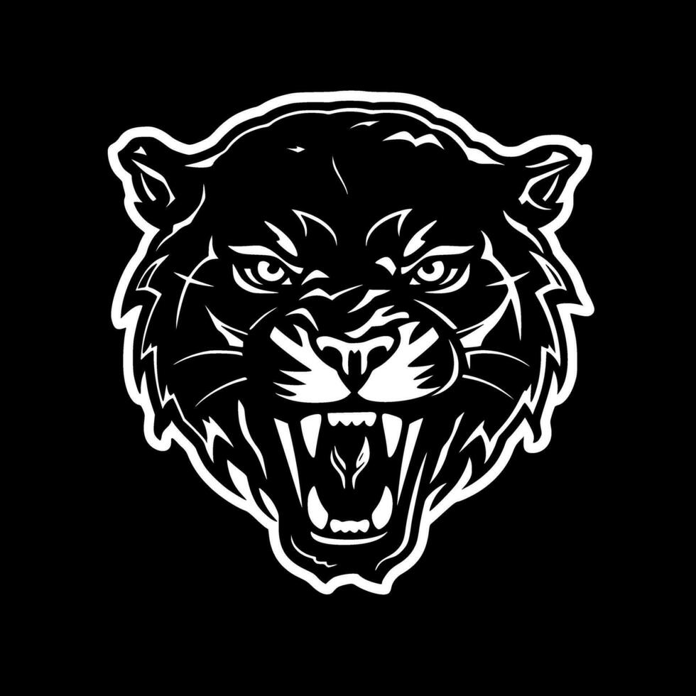 Panther - - schwarz und Weiß isoliert Symbol - - Vektor Illustration