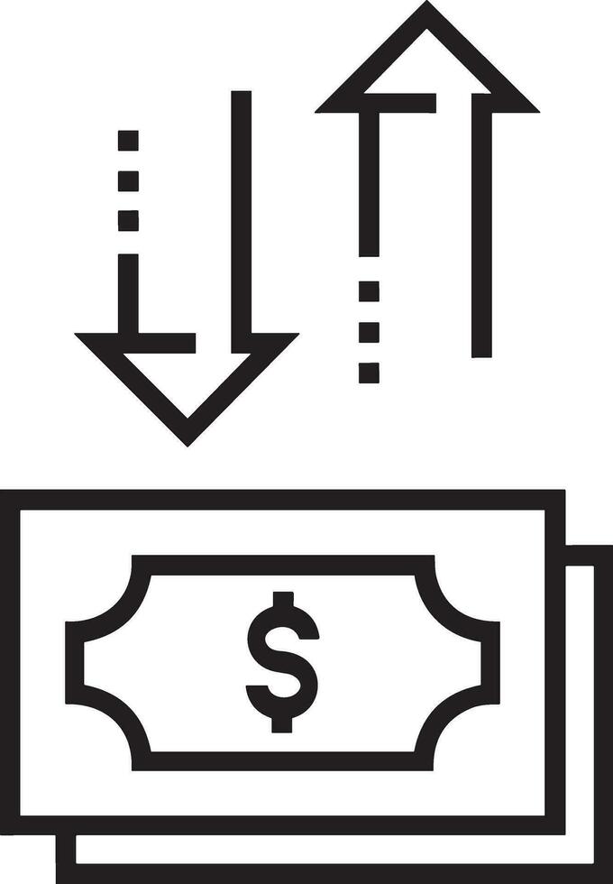 Geld Austausch Zahlung Symbol Symbol Vektor Bild. Illustration von das Dollar Währung Münze Grafik Design Bild