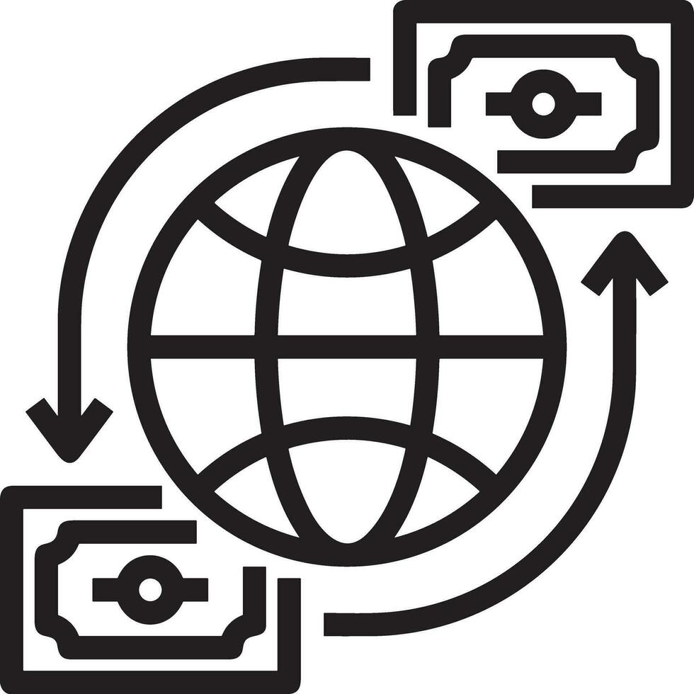 Geld Austausch Zahlung Symbol Symbol Vektor Bild. Illustration von das Dollar Währung Münze Grafik Design Bild