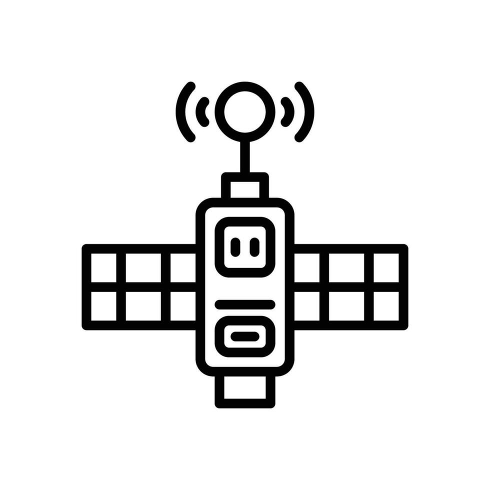 Satellit Linie Symbol. Vektor Symbol zum Ihre Webseite, Handy, Mobiltelefon, Präsentation, und Logo Design.