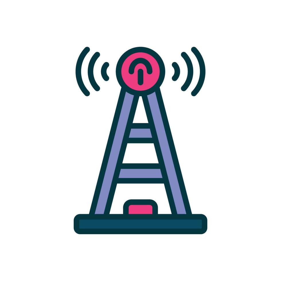 Antenne gefüllt Farbe Symbol. Vektor Symbol zum Ihre Webseite, Handy, Mobiltelefon, Präsentation, und Logo Design.