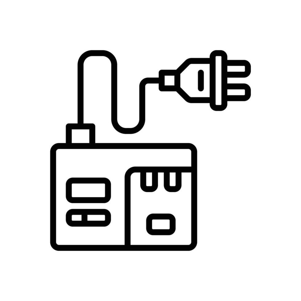 Ladegerät Kamera Linie Symbol. Vektor Symbol zum Ihre Webseite, Handy, Mobiltelefon, Präsentation, und Logo Design.