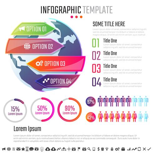 Infografiken-Designvorlage vektor