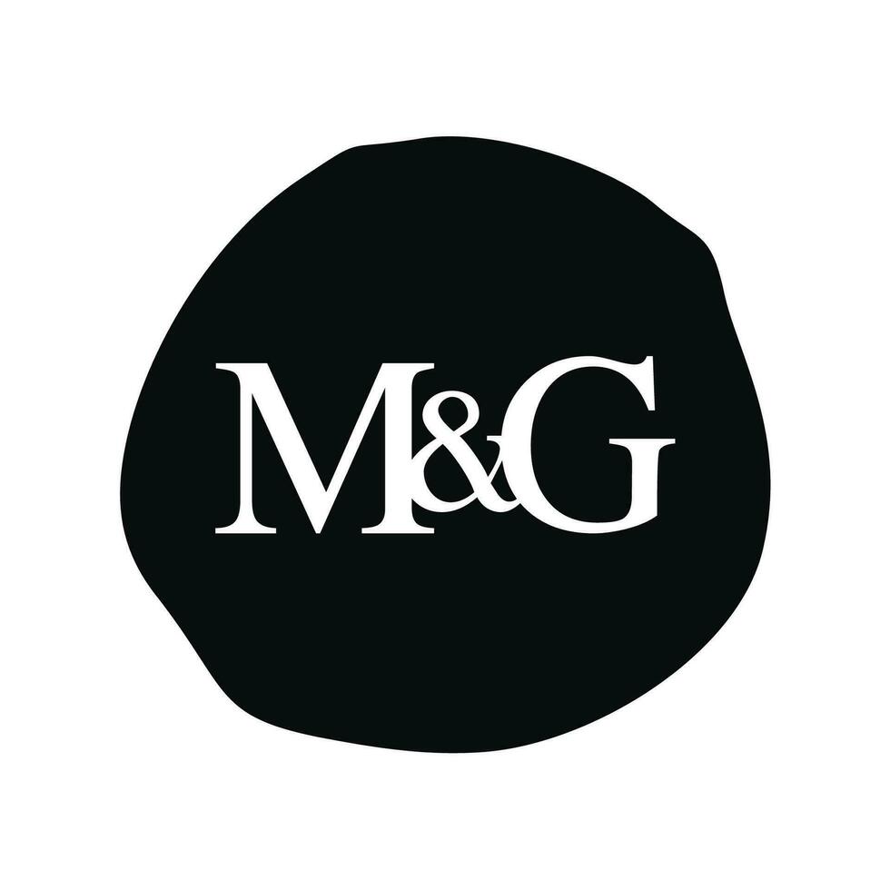 mg Initiale Logo Brief Bürste Monogramm Firma vektor