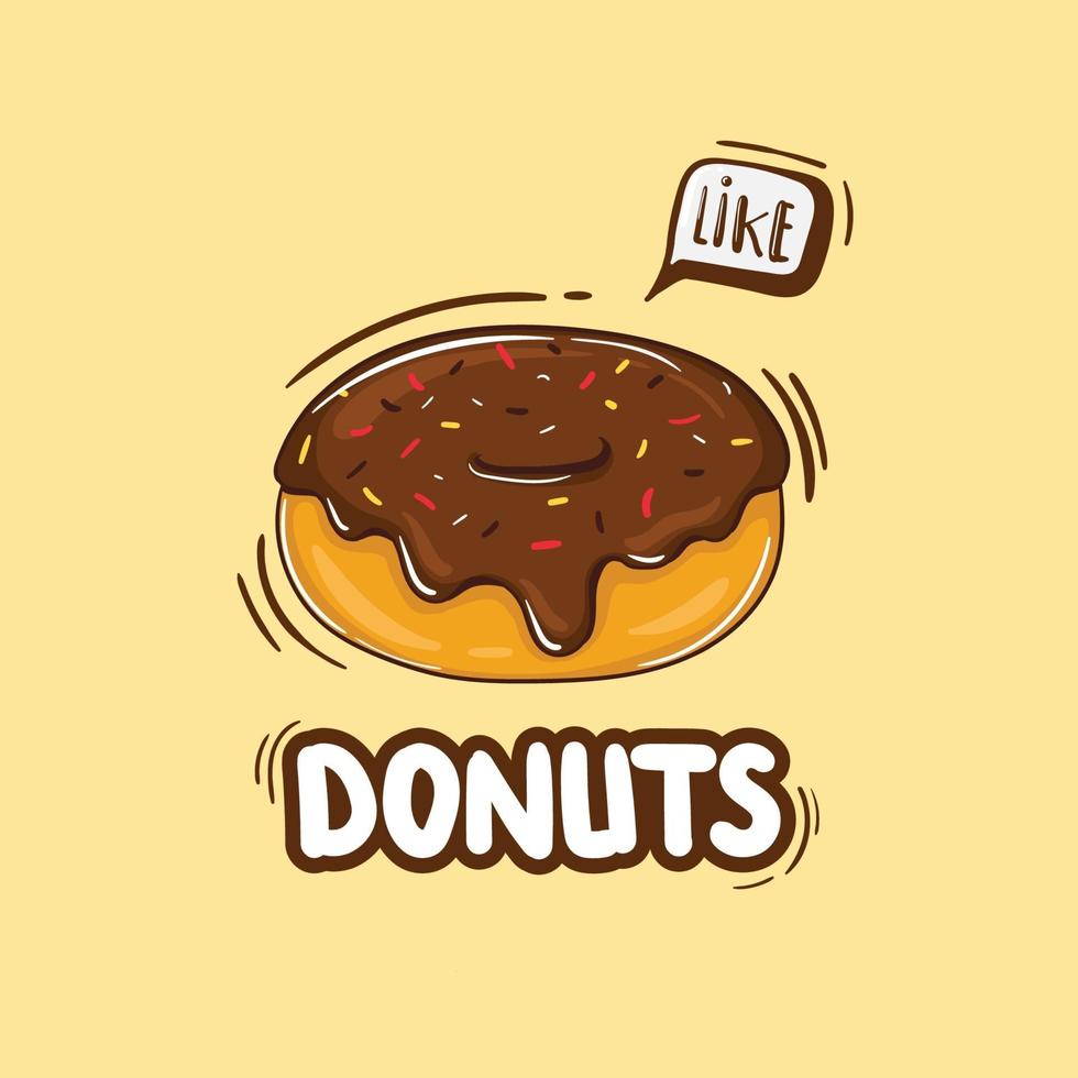 bunte handgezeichnete Donuts Illustration vektor