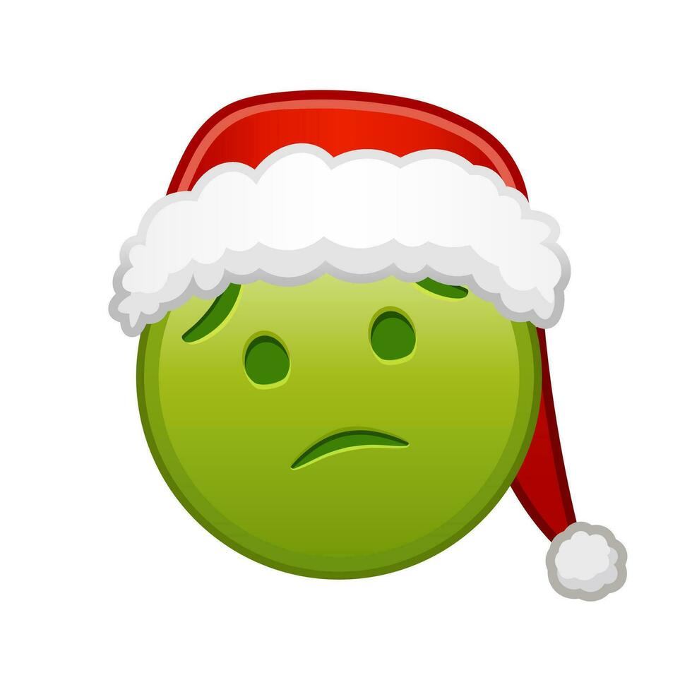 jul illamående ansikte stor storlek av gul emoji leende vektor